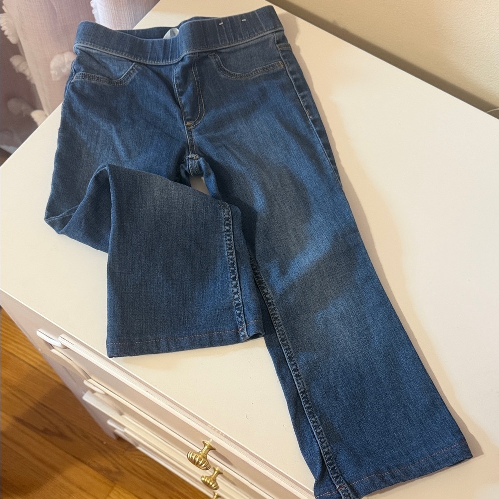 H&M Indigo Wide Leg Toddler Girls stretchy jeans